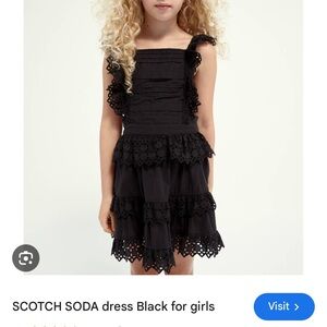Scotch & soda black apron girls dress size 10